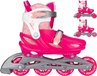 Nijdam 3-in-1 Inline Skates Verstelbaar - Floral Switch - Roze - Maat 29-32