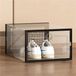 Boîtes à chaussures empilables transparentes avec couvercle