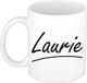 Bellatio Decorations Laurie Naam koffiemok - beker - met sierlijke letters - wit