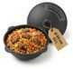 NAMANGAN Gusseisen Kasan 22 liter, met deksel – Originele Oezbeekse kookpan/wok, geschikt voor camping, barbecue, open vuur en buitengebruik