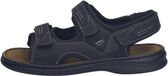 Josef Seibel Franklyn Sandalen Mannen Zwart Leer Klittenband Schoenmaat 46