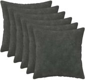 vidaXL Kussensloop 6 stuks HEERLEN Antraciet 45 x 45 cm