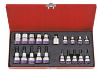 King Tony 20-delige dopset: Hex/Torx E6-E20, T10-T55