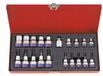 King Tony 20-delige dopset: Hex/Torx E6-E20, T10-T55