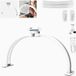 NEEWER BASICS HM04-D Tishc Halve maan nagellamp, 308 leds, 28 W, tweekleurig, CRI 85+, opvouwbare nageltechniek, tafellamp met bovenhoofd, telefoonhouder voor manicure, ambachtelijke verlichting