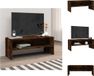vidaXL meuble TV 100x40x40 cm bois de manguier teinté chêne fumé