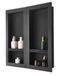 VEVOR Douchenis 40,6 x 81,3 cm + 40,6 x 81,3 cm wandnis met beweegbaar rek, 10,2 cm dik, moderne organizer voor zeep en shampoo, zwart, voor badkamerdouche