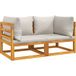 Maison Exclusive - Canapé d'angle modulaire 2 pièces avec coussins gris clair bois massif acacia