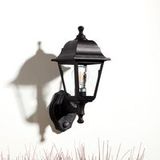 Mini Villa Lampe Murale Extérieure Avec Détecteur De Présence Pir Noir