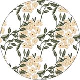 Bonateks Ronde digitaal bedrukte muismat, antislip onderkant, voor kantoor en thuis, diameter: 22 cm