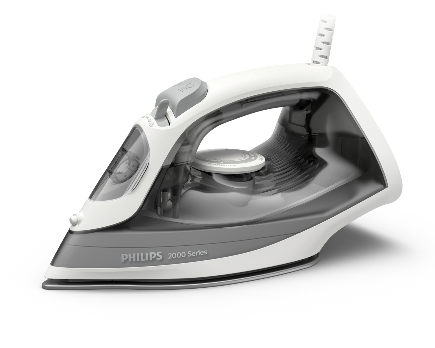 Philips 2000 Series DST2020/80 Steam Iron - 2000W - Ceramic Soleplate - Grey/White