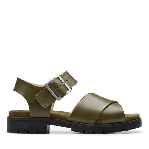 Clarks Orinoco Cross Womens Dark Olive Lea, 6