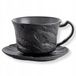 Wilmax Slatestone Tasse à expresso avec soucoupe 75 ml - Porcelaine noire