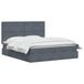 vidaXL - Opbergbed - met - hoofdeinde - Donkergrijs - 200 - x - 200 - cm - Fluweel