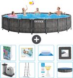 Intex Rond Prism Frame Greywood Zwembad - 549 x 122 cm