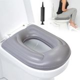 Coussin de toilette gonflable avec bouton de fixation et ventouses - Étanche et réglable