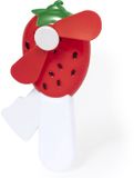 Merkloos Manhattan Mini ventilator/handventilator - aardbei - 7 x 13 x 3 cm