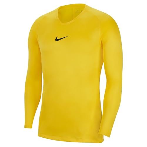 Nike Heren Top Met Lange Mouwen Nike Dri-Fit Park First Layer, Tour Geel/Zwart, AV2609-719, 2XL