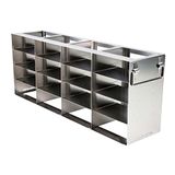 Cryomaster 4-6203 roestvrij stalen kastframe voor 16 kryoboxen capaciteit, 569 mm x 139 mm x 224 mm, zilver