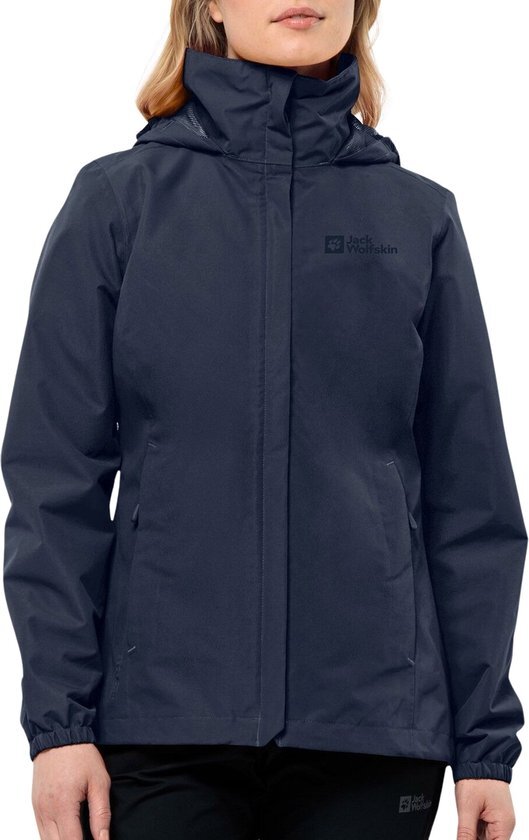 Jack Wolfskin STORMY POINT 2L JKT W Dames Outdoorjas - night blauw - Maat M