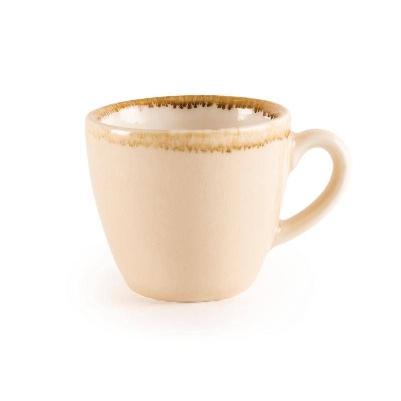 Olympia Zandsteen porselein espressokopjes 8,5 cl - 6 stuks