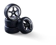 Carson 500900190 1:10 wielenset 5 sp.design (4) zwart/chroom