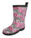 BECK Regenlaarzen 'Zebra' rosa / donkerroze / zwart / wit