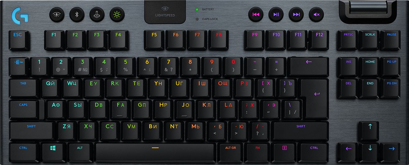 Logitech G G915 TKL - Draadloos Mechanisch Gaming Toetsenbord - Belgisch - Carbon