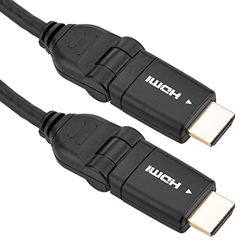 BEMATIK.COM BeMatik - Kabel HDMI-A mannelijk naar HDMI-A mannelijk 3 m met 180 graden rotatie