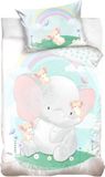 Olifanten housse de couette bébé - 90 x 120 cm - Coton