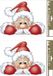 Merkloos 2x stuks velletjes kerst raamstickers kerstman 21 x 32 cm