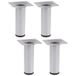 Wagner Meubelpoot/Tafelpoot Classic Retro - 4-delige set, Ø 30 x 100 mm, Aluminium-Zilver