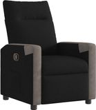 vidaXL Fauteuil verstelbaar stof zwart