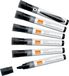 Nobo Liquid Ink Whiteboard Markers - Beitelvormige Punt - Zwart - 10 Stuks