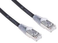 RS PRO Ethernetkabel Cat.6, 0,5 m, zwarte patchkabel, A RJ45 F/UTP stekker, B RJ45, LSZH