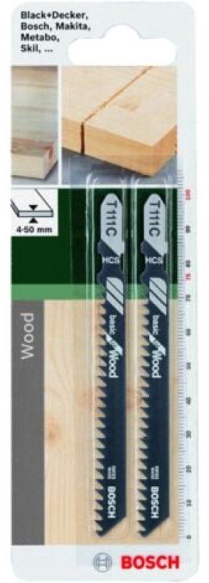 Bosch Decoupeerzaagblad HCS, T 111 C Basic for Wood