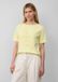 s.Oliver T-shirt vert citron Coton Manches courtes Col rond Uni 44