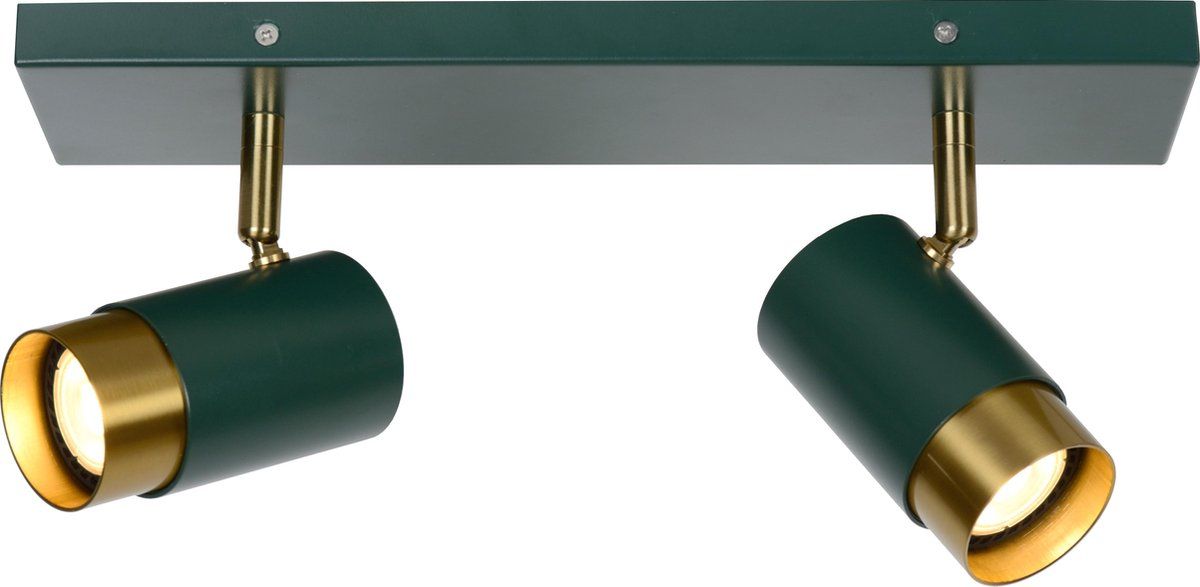 Lucide FLORIS - Plafondspot - 2xGU10 - Groen - Aluminium