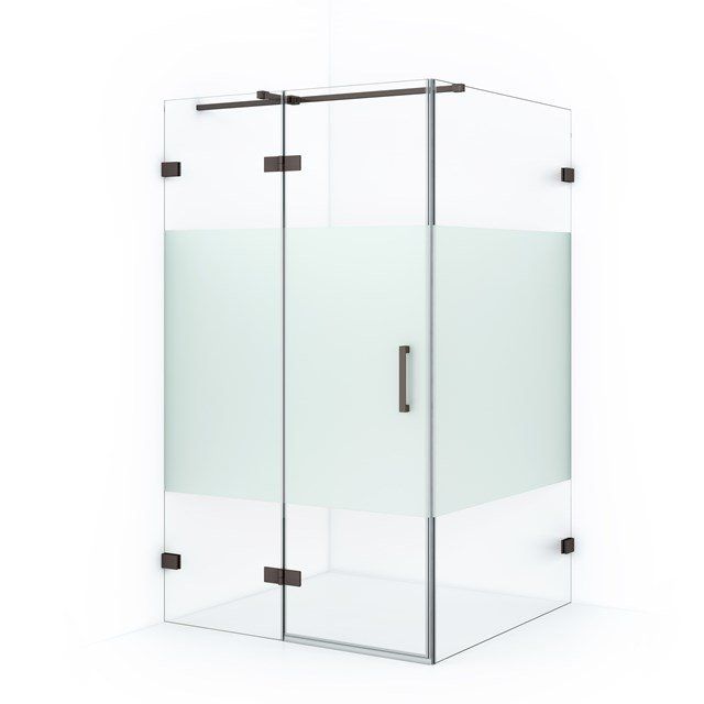 Maxaro Douchecabine Diamond 110x80cm 8mm Helder Veiligheidsglas Zwart Metaal