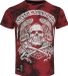 Rock Rebel by EMP rood-zwart t-shirt Never Surrender doodskop in batiklook - Heren - L