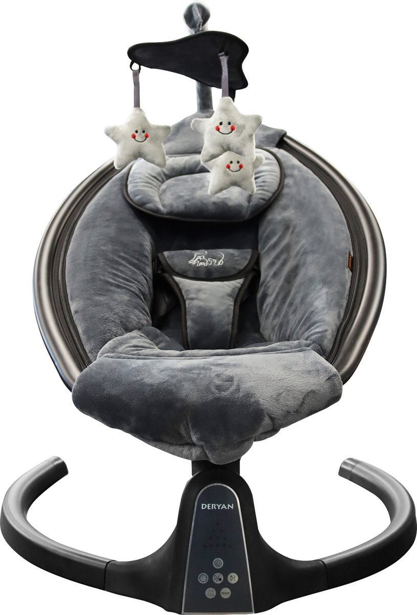 Deryan Baby Wipstoel - Schommelstoel - Elektrische schommel stoel baby - Schommelstoel met Bluetoothfunctie en Afstandsbediening