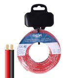 EDM Product Parallelle kabel, plat, EDM 28710, zwart, rood, 50 m, 2 x 1 mm
