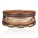 Deja Jewels Deja Armband goudkleurig bruin met veer en strass