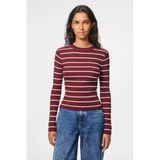 PIECES pullover trui donkerrood