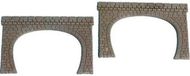 Merkloos Dubbelspoor Tunnel - Modelbouw stukken - Landschapsinrichting - Hoogwaardig polystyreen - 2 stuks - Multicolor