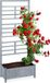 Merkloos Relaxdays Plantenbak met klimrek - Hout - Grijs - 171x71,5x32 cm