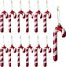 Goodivery® - 12x Décorations de sapin de Noël canne en sucre - Rouge - 13cm