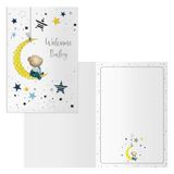 DOHE - Wenskaarten voor baby's - Pack van 6 stuks - Afmetingen: 11,5 x 17 cm (gesloten) - Inclusief envelop voor het opbergen van de kaart - Model Luna
