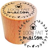 Aladine - Houten stempel, rond, zelfgemaakt
