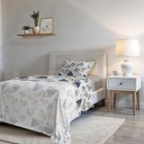 Italian Bed Linen Beddengoedset Fashion, Urban blauw, 1 eenpersoonsbed